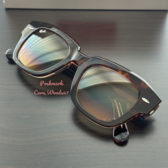 Ray Ban State Street Gradient Brown Lens RB2186 Tortoise Frame Unisex New - Picture 6 of 17